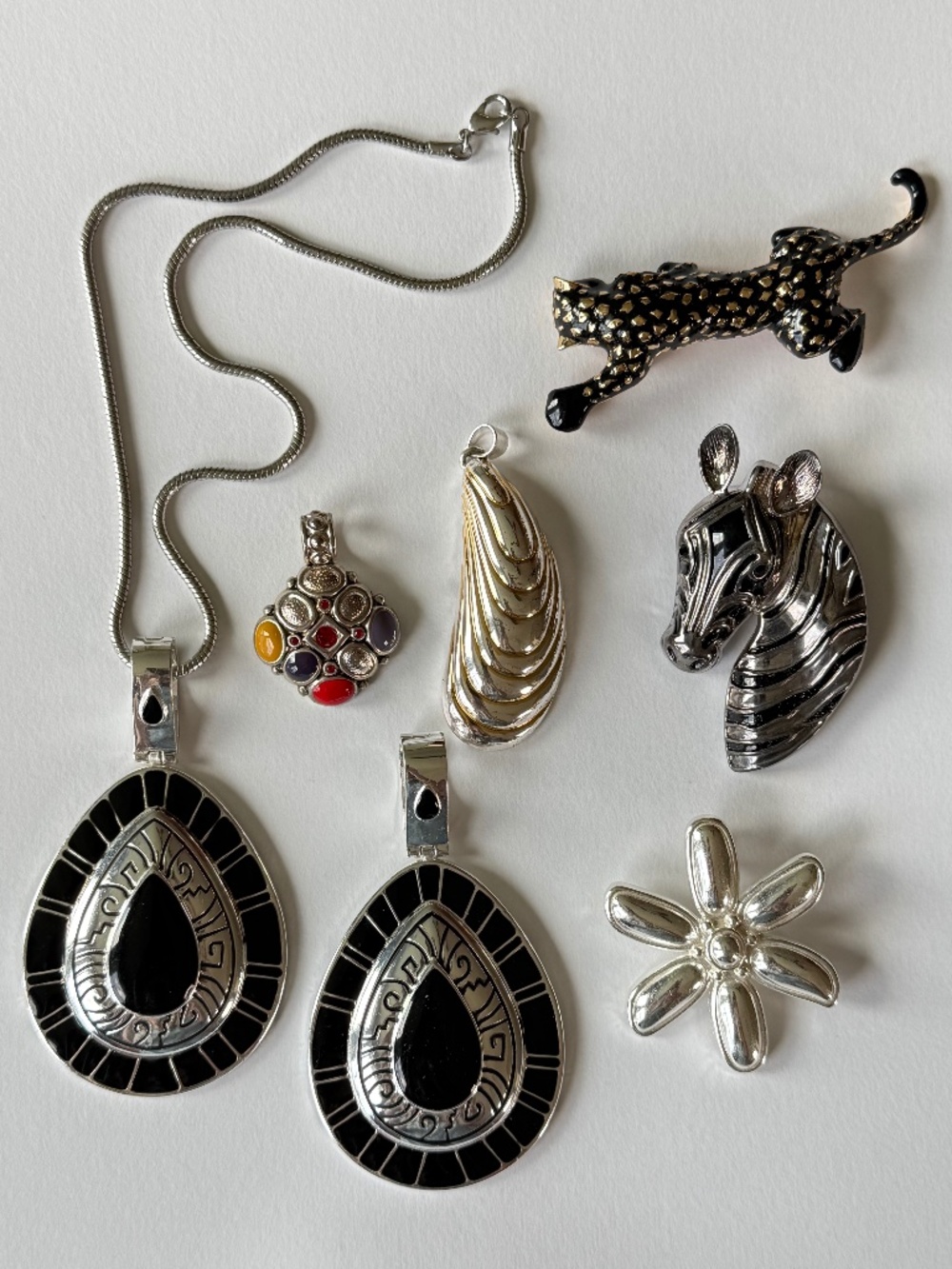 VINTAGE Seven BEST Signed Pendants & Brooches